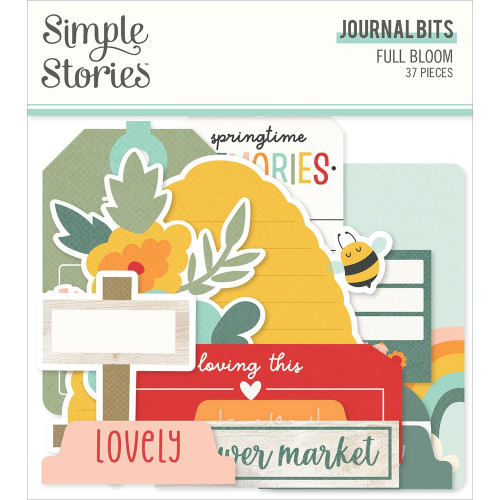 Simple Stories - Journal Bits & Pieces Die-Cuts 37/Pkg - Full Bloom (FUL17018)
