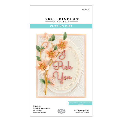 Spellbinders - Etched Dies By Becca Feeken - Cherry Blossoms - Layered Fleur Bouquet (S4-1194)