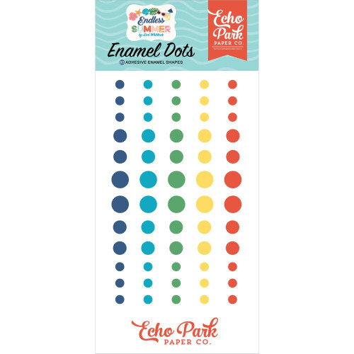 Echo Park - Adhesive Enamel Dots 60/Pkg - Endless Summer (ES274028)