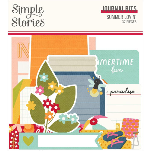 Simple Stories - Journal Bits & Pieces Die-Cuts 37/Pkg - Summer Lovin' (SMR17318)