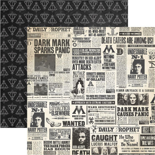 Paper House - Double-Sided Cardstock 12"X12" - Harry Potter - Newspaper (P2221E)