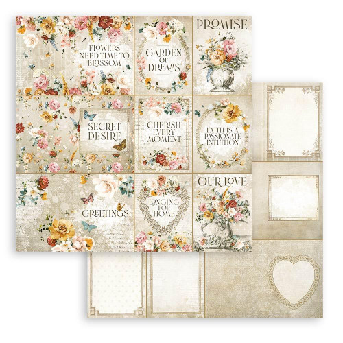 Stamperia - Double-Sided Cardstock 12x12 - Garden of Promises - Cards (SBB871)