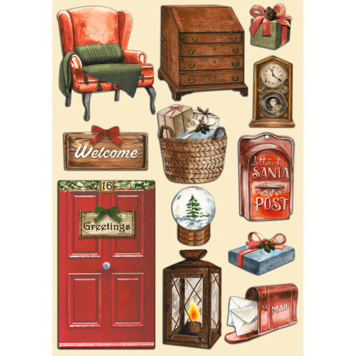 Stamperia - Wooden Shapes A5 - Home For The Holidays (KLSP128)