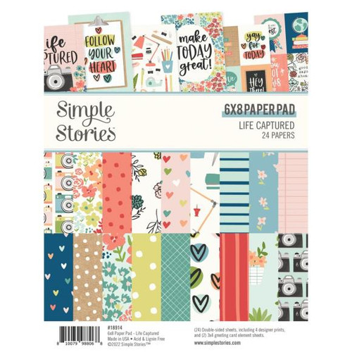 Simple Stories Double-Sided Paper Pad 6"X8" 24/Pkg - Life Captured (IFE18914)