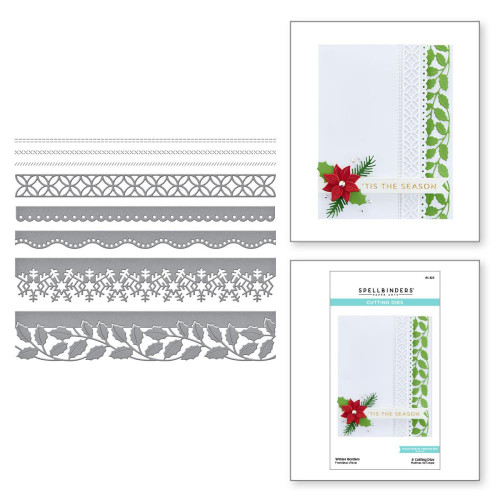 Spellbinders Etched Dies - Winter Borders - Tinsel Time (S5523)