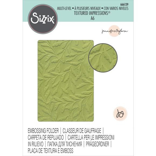 Sizzix Multi-Level Textured Impressions By Jennifer Ogborn - Delicate Leaves (666139)