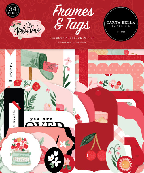 Carta Bella - Cardstock Frames & Tags 33/Pkg - My Valentine (MV294025)