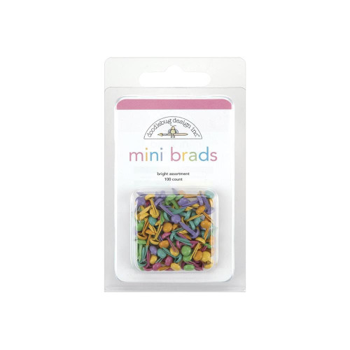 Doodlebug - Mini Brads .125" 100/Pkg - Bright (MINIBRAD-063)