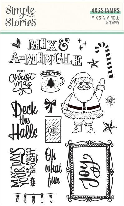 Simple Stories - Photopolymer Clear Stamps 17/Pkg - Mix & A-Mingle (MIXA8515)