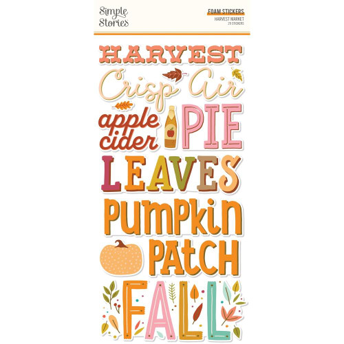 Simple Stories - Foam Stickers 29/Pkg - Harvest Market (HRV18721)