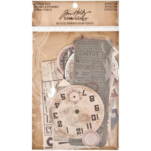 Tim Holtz - Idea-Ology Ephemera Pack 63/Pkg - Expedition (TH93115)