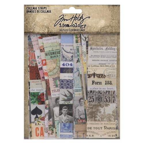 Tim Holtz Idea-Ology Collage Strips 1.5"X6" 30/Pkg (TH94328)