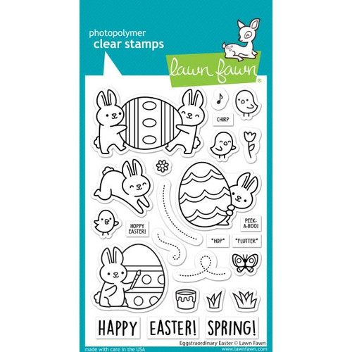 Lawn Fawn Clear Stamps 4"X6" - Eggstraordinary Easter (LF3077)