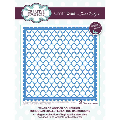 Creative Expressions - Craft Dies By Jamie Rodgers - Wings of Wonder - Moroccan Scalloped Lattice Background (CEDJR057)