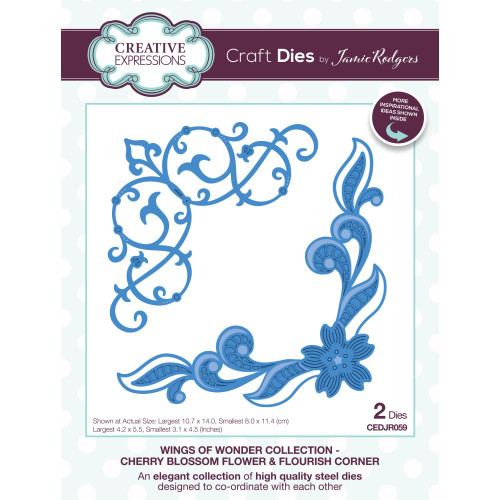 Creative Expressions - Craft Dies By Jamie Rodgers - Wings of Wonder - Cherry Blossom Flower & Flourish Corner (CEDJR059)