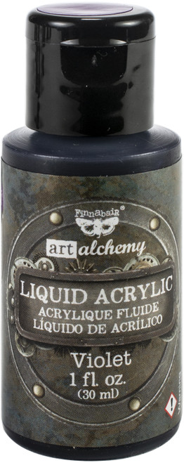 Prima Finnabair Art Alchemy Liquid Acrylic Paint 1 Fluid Ounce - Violet (AALAP-67284)