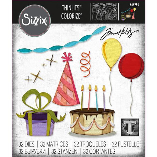 Sizzix Thinlits Dies By Tim Holtz 32/Pkg - Celebrate