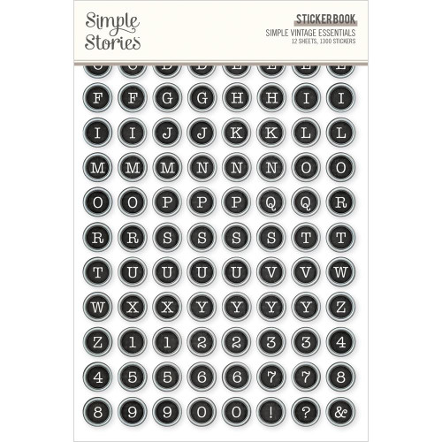 Simple Stories - Sticker Book 12/Sheets - Simple Vintage Essentials, 1300/Pkg (SVE20420)