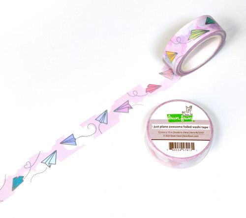 Lawn Fawn - Fawndamentals Foiled Washi Tape - Just Plane Awesome (LF3157)