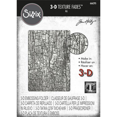 Sizzix Tim Holtz - 3D Texture Fades Embossing Folder - Cracked (666295)