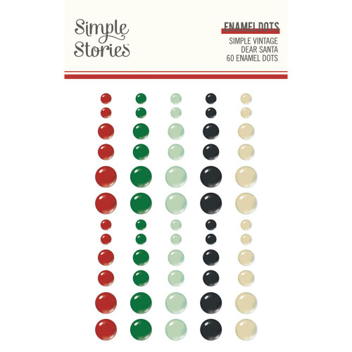 Simple Stories - Enamel Dots Embellishments - Simple Vintage Dear Santa (SVD20832)