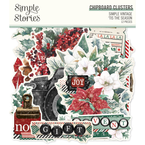 Simple Stories - Chipboard Clusters - Simple Vintage 'Tis The Season (SVS20727)