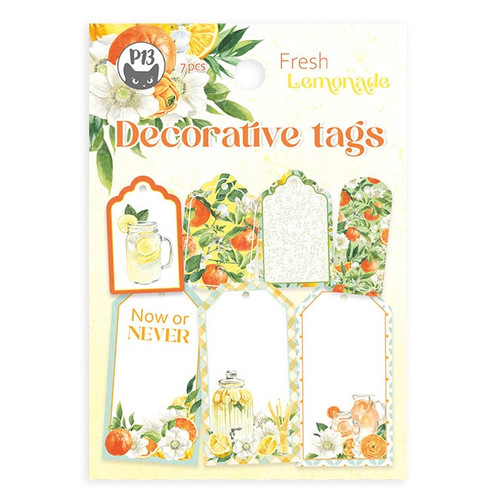 P13 - Fresh Lemonade Double-Sided Cardstock Tags 7/Pkg - #03 (P13LEM23)