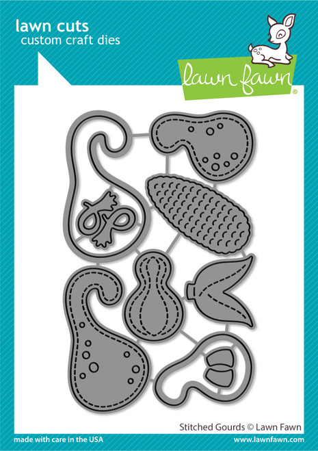 Lawn Fawn - Cuts Custom Craft Die - Stitched Gourds (LF3246)