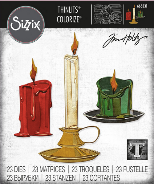 Sizzix Thinlits Dies By Tim Holtz 23/Pkg - Candleshop Colorize (666331)