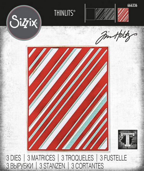 Sizzix Thinlits Dies By Tim Holtz 3/Pkg - Layered Stripes (666336)