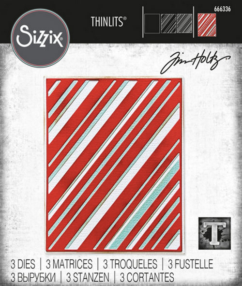 Sizzix Thinlits Dies By Tim Holtz 3/Pkg - Layered Stripes