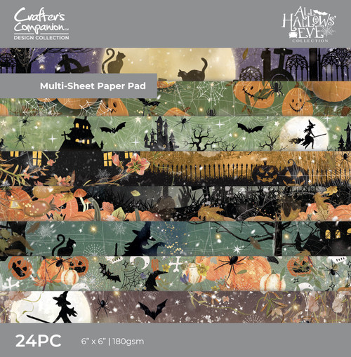 Crafter's Companion - All Hallows Eve Paper Pad 6"X6" 24/PKg - All Hallows Eve (SAHEPAD6)