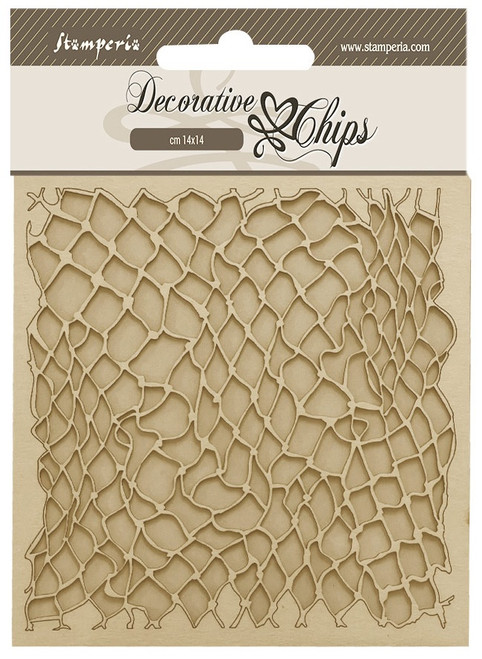 Stamperia - Decorative Chips 5.5"X5.5" - Songs Of The Sea - The Sea Net (SCB187)