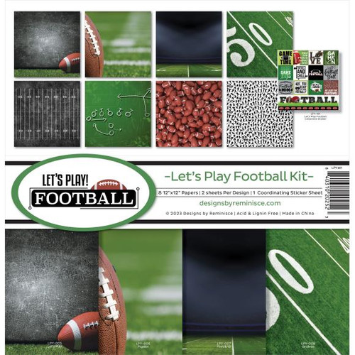 Reminisce Collection Kit 12"X12" - Let's Play Football (LPY201)