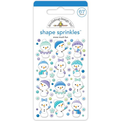 Doodlebug Sprinkles Adhesive Enamel Shapes - Snow Much Fun - Snow Much Fun DB8348 (842715083486)