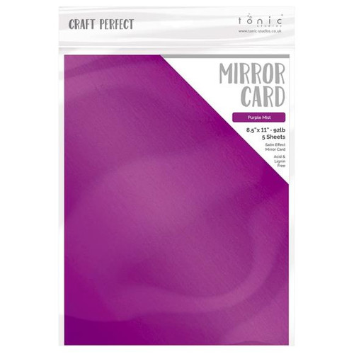 Craft Perfect Satin Mirror Cardstock 8.5"X11" 5/Pkg - Purple Mist - MIRRORS 9485E (818569024852)