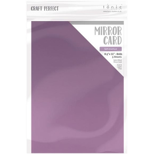 Craft Perfect Satin Mirror Cardstock 8.5"X11" 5/Pkg - Soft Amethyst - MIRRORS 9495E (818569024951)