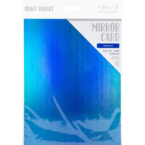 Craft Perfect Iridescent Mirror Cardstock 8.5"X11" 5/Pkg - Tidal Wave - MIRRORI 9786E (818569027860)