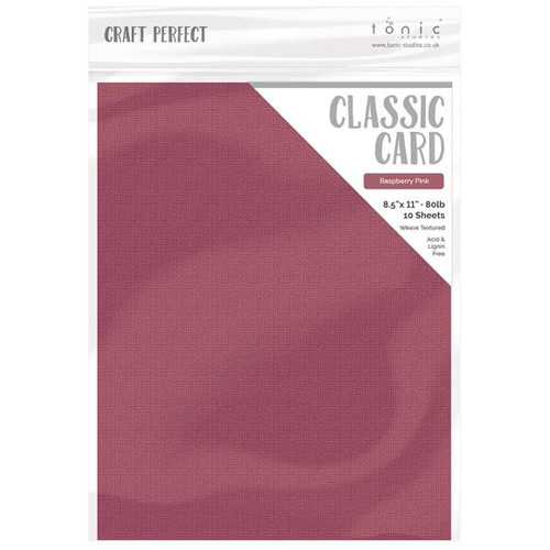 Craft Perfect - Weave Textured Classic Card 8.5"X11" 10/Pkg - Raspberry Pink - CARD 8 9659 (818569026597)