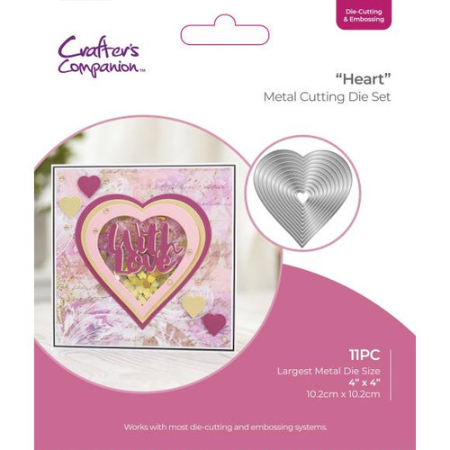 Crafters Companion Cutting And Embossing Die - Heart Nesting - DNESTHEA (195094106728)