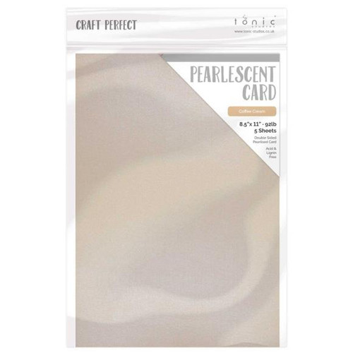 Craft Perfect Pearlescent Cardstock 8.5"X11" 5/Pkg - Coffee Cream - PEARL 9549