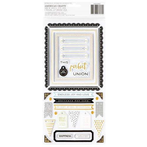 American Crafts - Thickers Stickers 91/Pkg - Phrase - A Perfect Match - 34025961