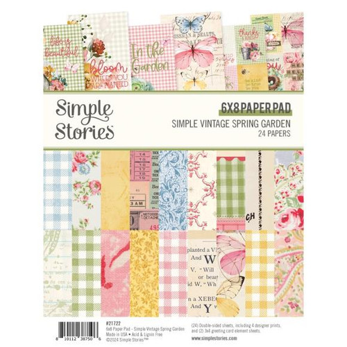 Simple Stories - Double-Sided Paper Pad 6"X8" 24/Pkg - Simple Vintage Spring Garden - SGD21722