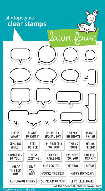 Lawn Fawn - Clear Stamps 4x6 - All the Speech Bubbles - LF3359