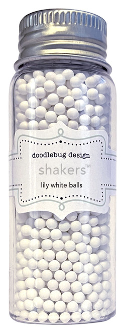 Doodlebug Shakers - Lily White Balls - DBSHAKRS 8415