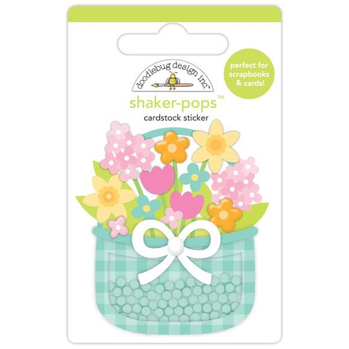 Doodlebug Shaker-Pops 3D Stickers - Blooming Basket - DB8431