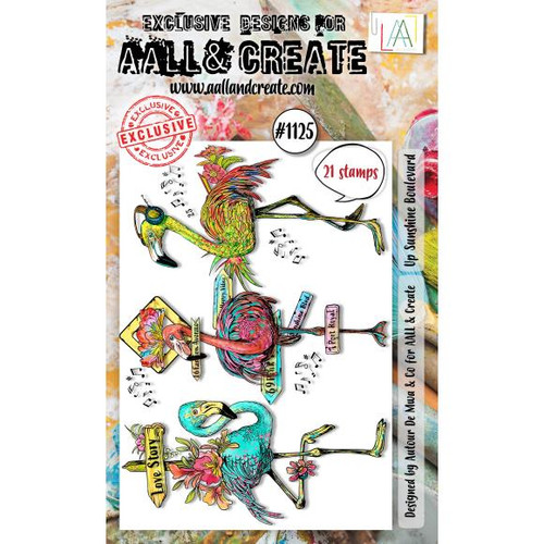 AALL & Create A6 Photopolymer Clear Stamp Set - Up Sunshine Boulevard - AALL-TP-1125