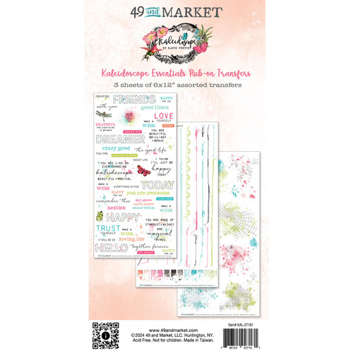 49 And Market - Rub-On Transfer Set - Essentials - Kaleidoscope - KAL27181