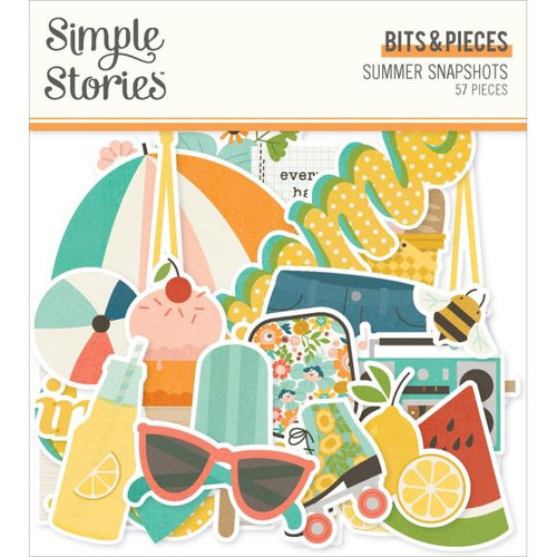 Simple Stories - Bits & Pieces Die-Cuts 57/Pkg - Summer Snapshots - SMS22018