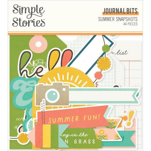 Simple Stories - Bits & Pieces Die-Cuts 44/Pkg - Journal - Summer Snapshots - SMS22019